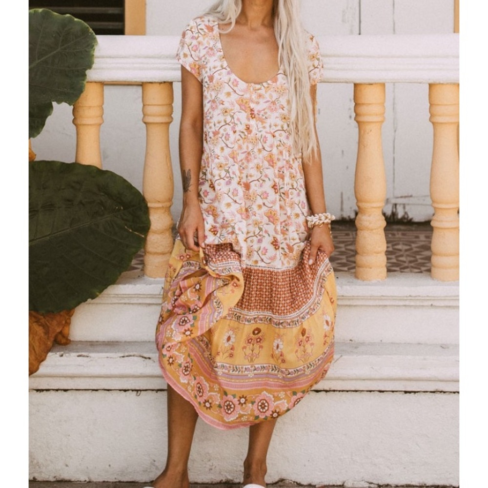 Spell Portobello Road Babydoll Midi Dress